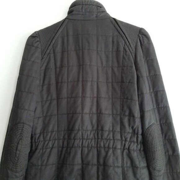 WILFRED Aritzia Marquis Classic Quilted Long Jacket Parka Black Sz 4 - Picture 8 of 14